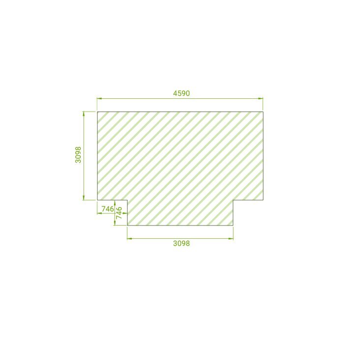 T-shaped greenhouse for wall mounting