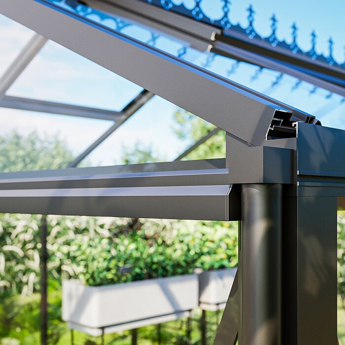 Aluminum Greenhouse with Built-In Storage greenhouse and storage combined USA