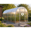 SIMPLE MINI Plus 2 × 6 m Polycarbonate Greenhouse, 6 mm