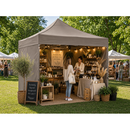 AL-HEX45 2 x 2 m Pop-Up Canopy with 4 Sidewalls – Sand