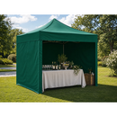 AL-HEX45 Green 2 × 2 m Pop-Up Canopy with Sidewalls