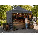 3 x 3 m AL-HEX50 Folding Aluminum Canopy, Cool Gray 11C