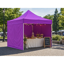 ST-HEX45 3 x 3 m Purple Pop-Up Market Canopy Set