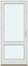 1 outswing door leaf with 1 horizontal glass-dividing bar