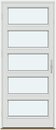 1 outswing door leaf with 4 horizontal glass-dividing bars