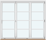 3 Panels with 3 Horizontal Decorative Bars, Folds Right