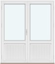 2 door leaves with panels