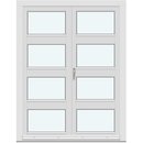 2 In-Swing Door Leaves with 3 Horizontal Glass-Dividing Bars