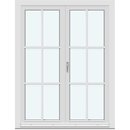 2 In-Swing Door Leaves with 2 Horizontal and 1 Vertical Decorative Bar