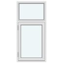 1 fixed glazed section and 1 sash without decorative bars