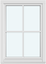 1 sash: 1 horizontal decorative bar and 1 vertical decorative bar