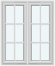 2 sashes with 2 horizontal decorative bars and 1 vertical decorative bar