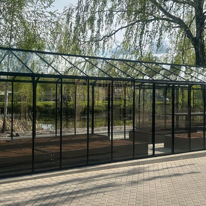 Large backyard greenhouse