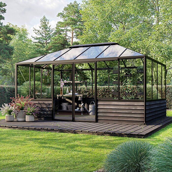Elegant Pyramid Greenhouse for Wall Base